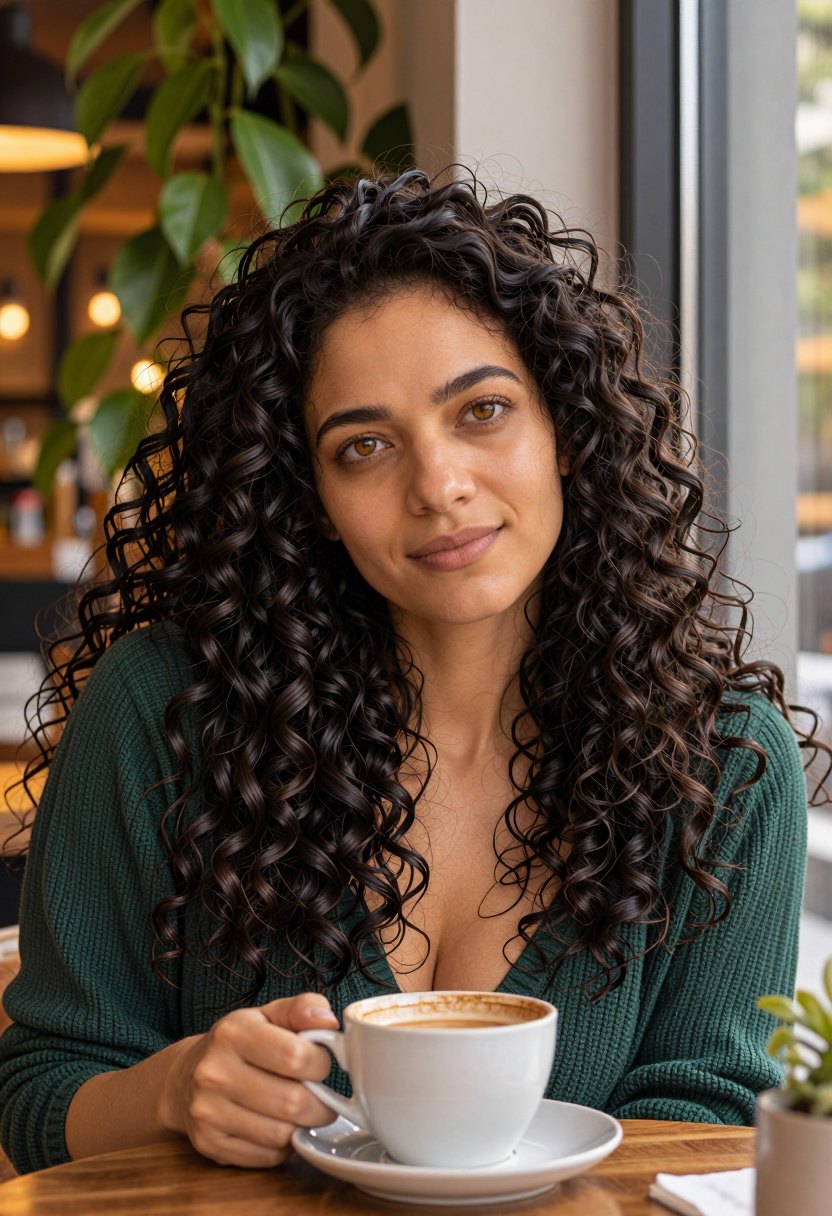 Coffee at a café window